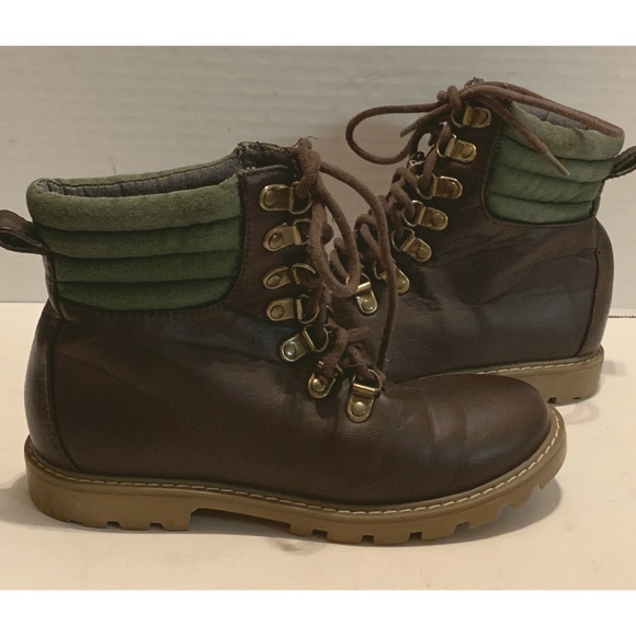 Tommy Hilfiger ✅✅UNISEX✅✅ Brown Olive Green Boot Sz 3 - Picture 1 of 10